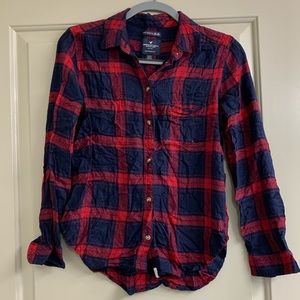 American Eagle Plaid Boyfriend Shirt